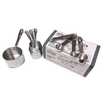 All-Clad Stainless-Steel 8 pc. Standard-Size Measuring Cup & Spoon Combo Set