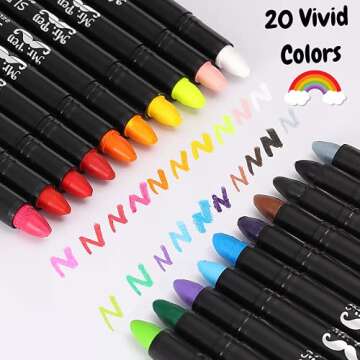 Mr. Pen- Washable Gel Crayons, 20 Pack, Twistable Crayons, Non-Toxic, Crayons for Kids, Twist Crayons, Kids Crayons, Crayons for Adult Coloring Books, Adult Crayons, Coloring Crayons, Color Crayons