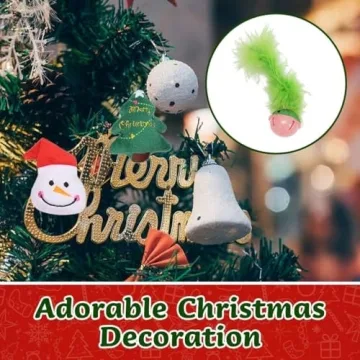 BINTPET Christmas Cat Wand Toy Set for Active Felines