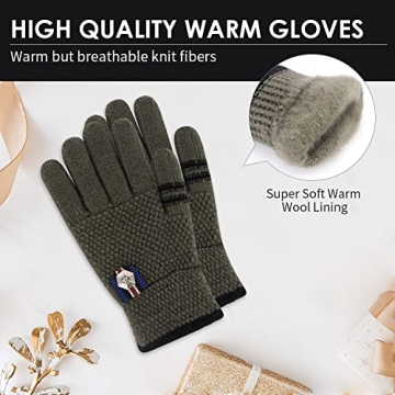 Warm Wool-Lined Winter Gloves for Kids by ORVINNER