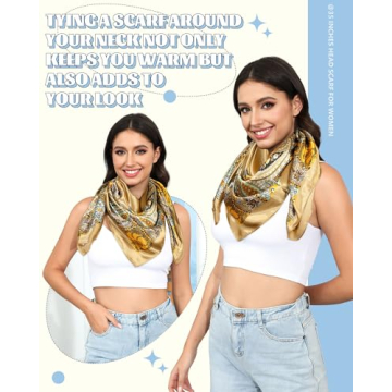 AWAYTR 35” Large Satin Head Scarves Set for Women