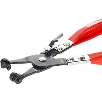 Sinyiol Hose Clamp Plier Auto Repair Tool Swivel Flat Band for Removal and Installation of Ring-Type or Flat-Band Hose Clamps，Car Water Pipe Locking Pliers (Hose Clamp Pliers)