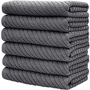 Premium Absorbent Kitchen Towels, Eco-Friendly 6-Pack