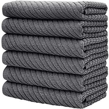 Premium Absorbent Kitchen Towels, Eco-Friendly 6-Pack