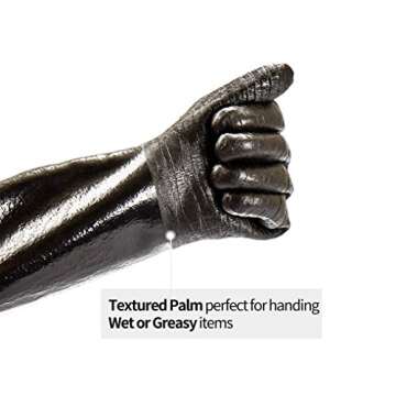 RAPICCA 700°F Heat Resistant BBQ Grill Gloves: Oil Resistant Waterproof for Smoking Grilling Cookin...