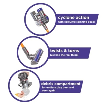 Casdon Dyson Vacuum for Kids - Realistic Role Play Toy