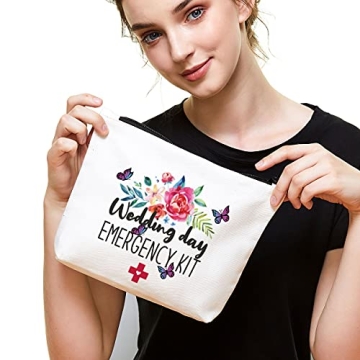 Fokongna Wedding Cosmetic Bag for Bridal Emergency Kit