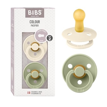 BIBS Pacifiers Colour Collection | Natural Rubber Baby Pacifier Set of 2