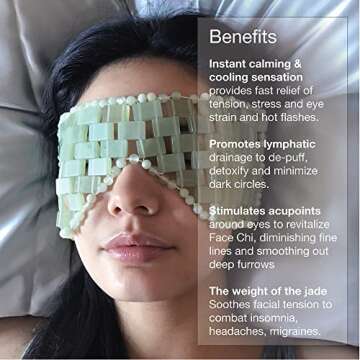 GingerChi Jade Eye Mask for Relaxation and Rejuvenation
