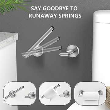 Newfun Brushed Nickel Toilet Paper Holder for Easy Use