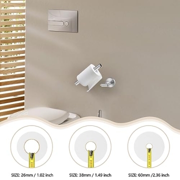 Newfun Brushed Nickel Toilet Paper Holder for Easy Use