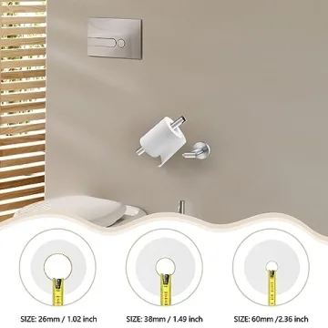 Newfun Brushed Nickel Toilet Paper Holder for Easy Use