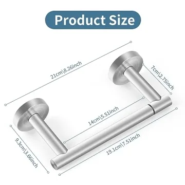 Newfun Brushed Nickel Toilet Paper Holder for Easy Use
