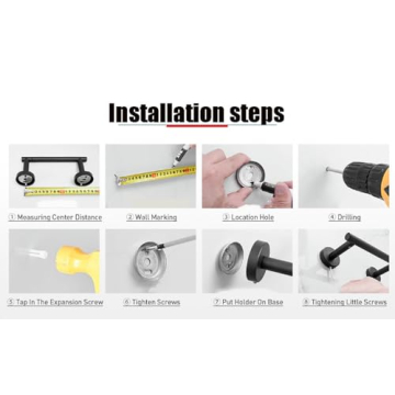 Newfun Brushed Nickel Toilet Paper Holder for Easy Use