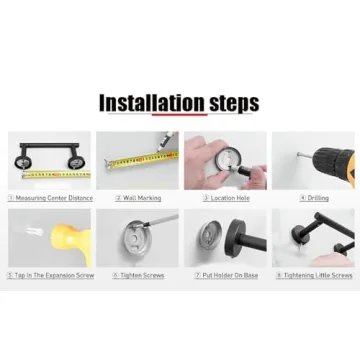 Newfun Brushed Nickel Toilet Paper Holder for Easy Use