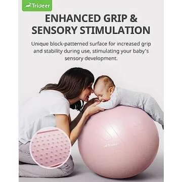 Trideer Pregnancy Ball Birthing Ball, 1.7mm Extra Thick Yoga Ball for Maternity, Labor Birth, Exercise, Physio, Recovery Guide & Baby Memory Book Included, 440LB Anti-Burst & Non-Slip Stability Ball