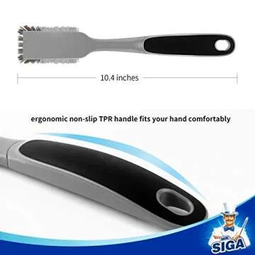MR.SIGA Ergonomic Dish Brush Set with Built-in Scraper