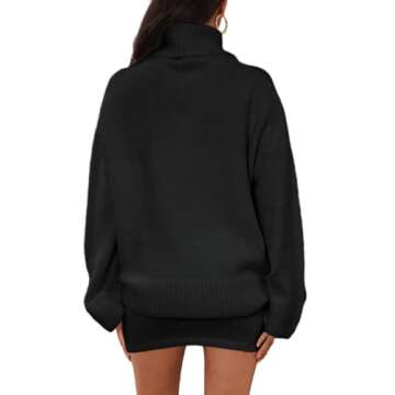 Langwyqu Women's Turtleneck Sweater Set for Fall