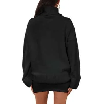 Langwyqu Women's Turtleneck Sweater Set for Fall