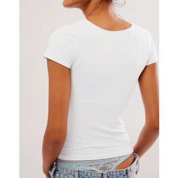 Stylish BAIGRAM Women Square Neck Crop Top for Summer