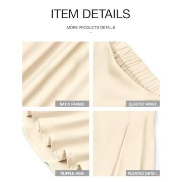 BTFBM Womens High Waist Satin Skirts Summer Fall Outfits 2025 Elegant Flowy A-Line Party Cocktail Maxi Skirt