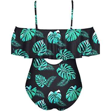 Tempt Me Women Black Green Sexy One Piece Bathing Suit