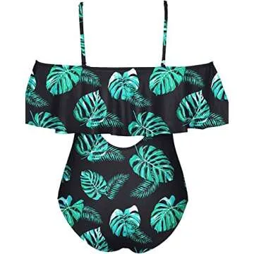 Tempt Me Women Black Green Sexy One Piece Bathing Suit