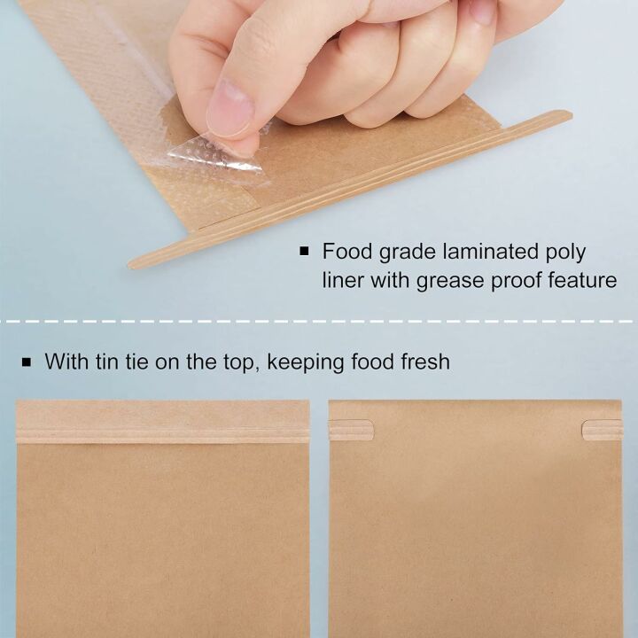 Eupako 50 PCS Bakery Bags with Window for Cookies