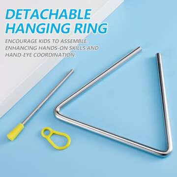 TIPTAP 6IN Steel Triangle with Striker for Music Education