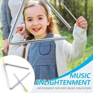 TIPTAP 6IN Steel Triangle with Striker for Music Education