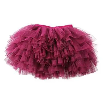 elamccor Tutu Skirt for Baby Girl Toddler 6 Layered Tulle Skirts 1-8T Rose Purple