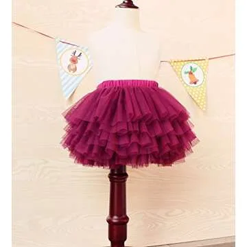 elamccor Tutu Skirt for Baby Girls 6-Layered Fluffy Style