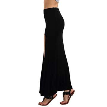 Stylish Verdusa High Waist Side Split Maxi Skirt
