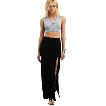 Stylish Verdusa High Waist Side Split Maxi Skirt