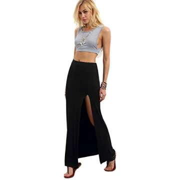 Stylish Verdusa High Waist Side Split Maxi Skirt