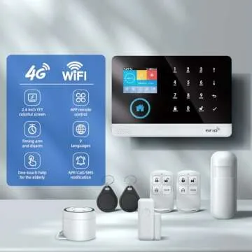 Wireless WiFi Smart Home Security DIY Alarm System - No Monthly Fees