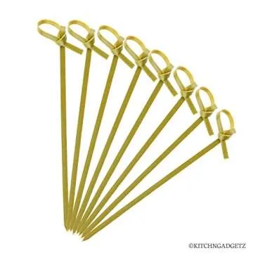 Bamboo Cocktail Picks 300 Pack for Parties & BBQs