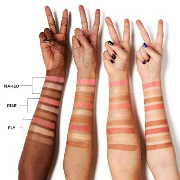 Urban Decay Stay Naked Threesome Palette for Face (Fly - Deep Bronze, Rich Gold, Terracotta Pink), 3-in-1 Bronzer Highlighter Blush, Natural Satin Finish, Sun-kissed All Over Glow - 0.31 oz