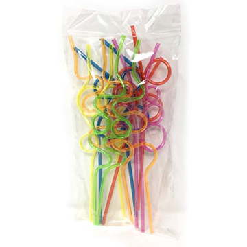 Colorful Reusable Fun Straws for Kids - 12 Pack