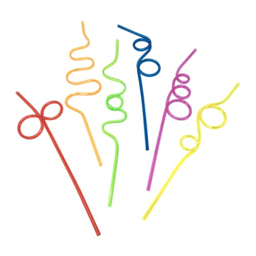 Colorful Reusable Fun Straws for Kids - 12 Pack