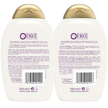 OGX Extra Strength Damage Remedy + Coconut Miracle Oil Shampoo & Conditioner Set, 13 Fl. Oz. (Pack o...