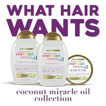 OGX Extra Strength Damage Remedy + Coconut Miracle Oil Shampoo & Conditioner Set, 13 Fl. Oz. (Pack of 2)
