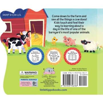 Farm Days with Cow - Touch and Feel Board Book - Sensory Board Book