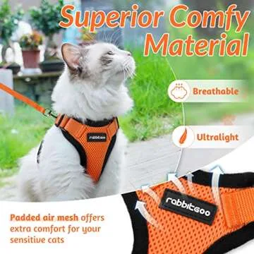 Rabbitgoo Cat Harness and Leash for Safe Outdoor Walking