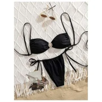 Chic Metal Ring Bikini Set for Stylish Women by MakeMeChic