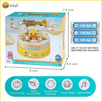 B.Duck Catch Duck Board Games Bounce Popping Up Catching Music Games for Preschool Toddlers Kids Fam...