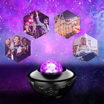 Galaxy Projector Light with Bluetooth Speaker for Relaxation