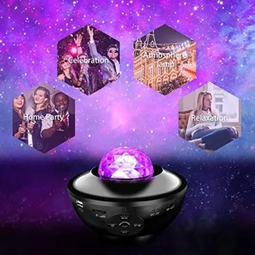 Galaxy Projector Light with Bluetooth Speaker for Relaxation