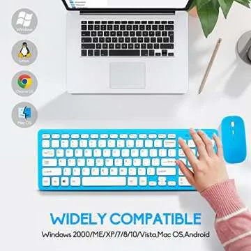 Wireless Keyboard & Mouse Combo for Quiet Office Use