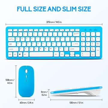Wireless Keyboard & Mouse Combo for Quiet Office Use
